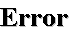 Email Error